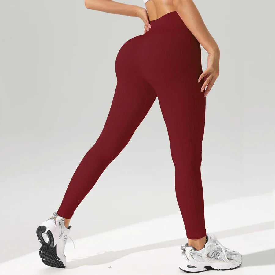 Seamless Tummy Control Yoga Leggings THRIXINE