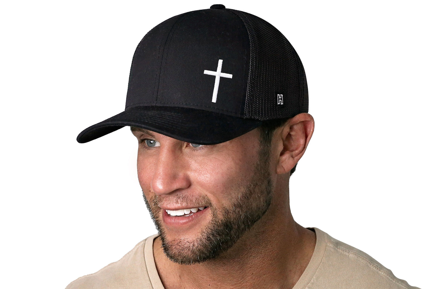 Cross Trucker Hat | Black Christian Snapback