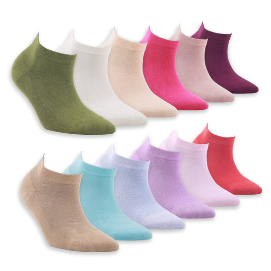 Women’s Bamboo Ankle Socks 12-Pack - 545 Bambooven