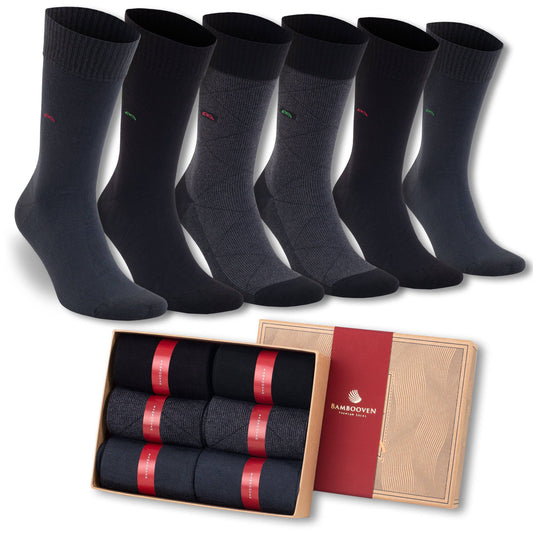 Men’s Bamboo Diabetic Dress & Trouser Socks 6-Pack - 637 Bambooven