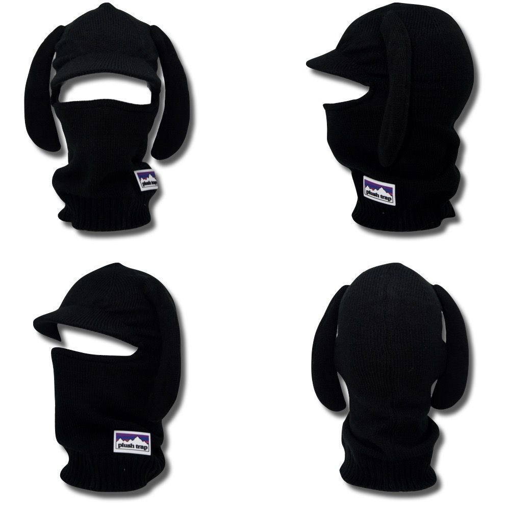 Black Brim 1-Hole Balaclava | Sleek and Functional Winter Accessory plushtrap