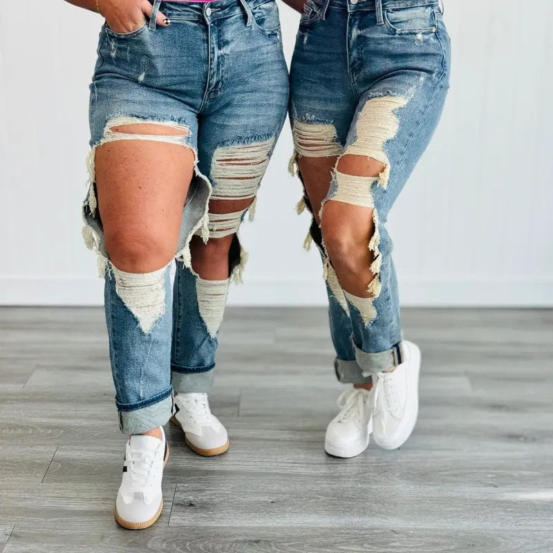 Women's High-Waist Jeans, Straight-Leg Drip Haven