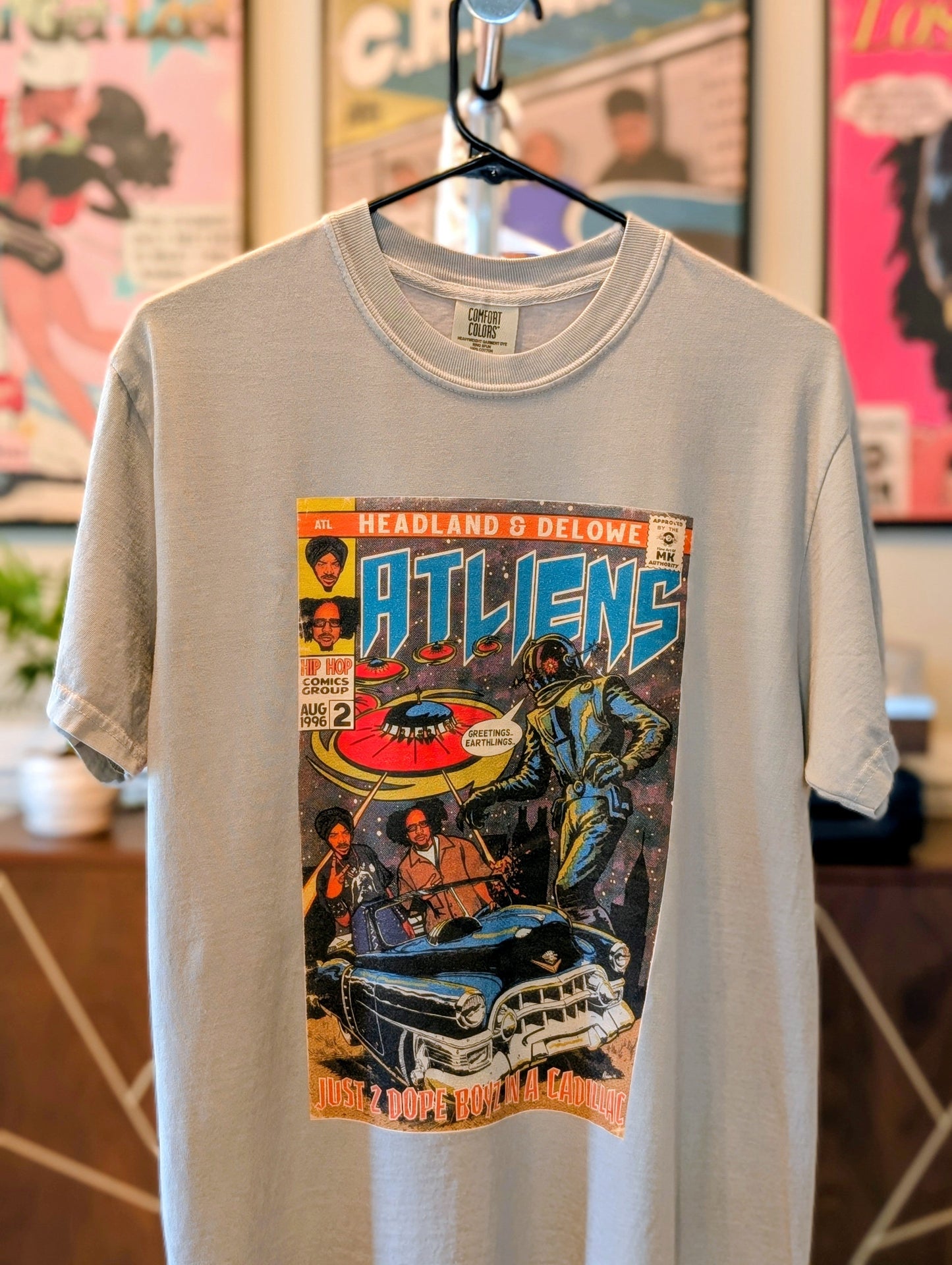 ATLiens - 2 Dope Boyz in a Cadillac - Unisex Comfort Colors T-shirt Fine Art Of MK