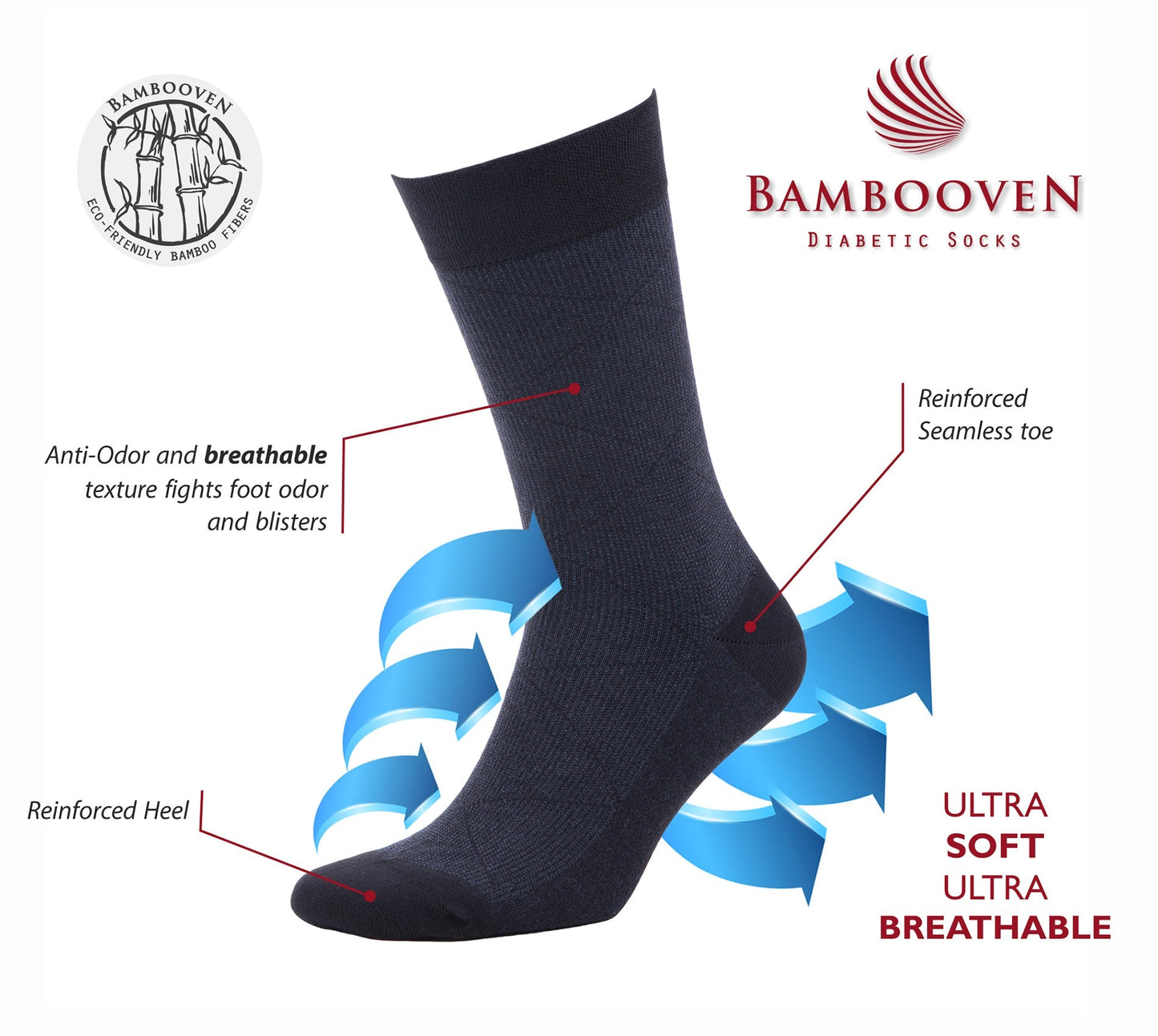 Men’s Bamboo Dress & Trouser Socks 6-Pack - 623 Bambooven