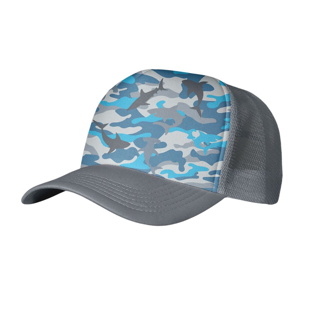 Shark Camo Toddler Trucker Hat Wild Child Hat Co