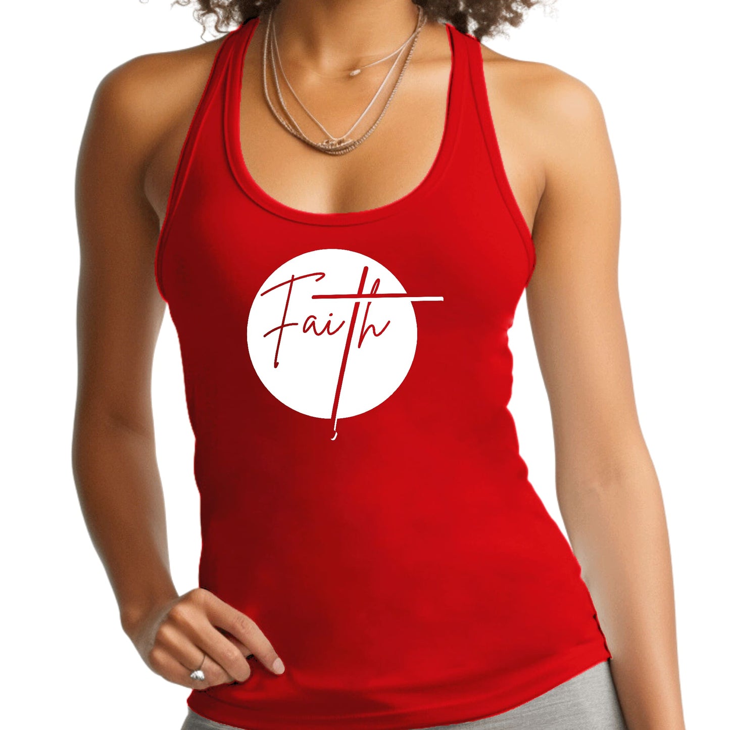 Faith Women's Fitness Tank Top Pebble’s Printables