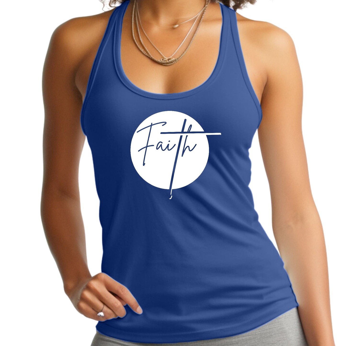 Faith Women's Fitness Tank Top Pebble’s Printables