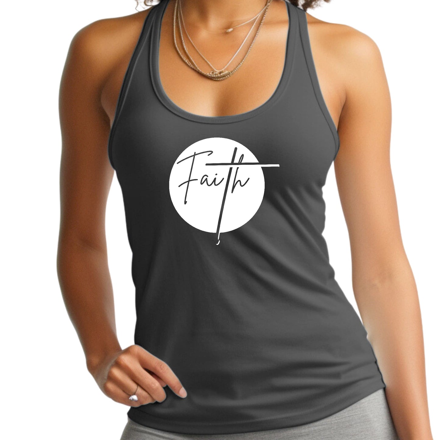 Faith Women's Fitness Tank Top Pebble’s Printables