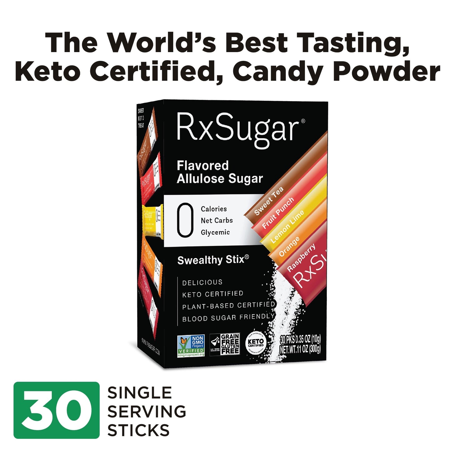 RxSugar Flavored Allulose Sugar Swealthy Stix RxSugar®