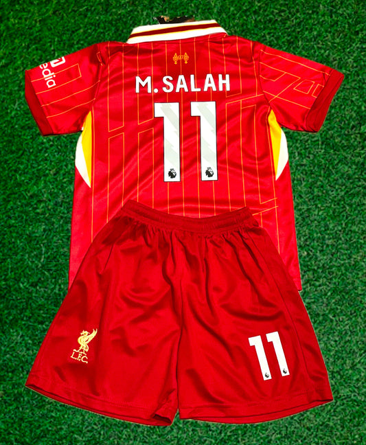 Mohamed Salah Liverpool Kids Jersey Set Soccer Football Toddler Youth Uniform Kit CustomKiddos.com