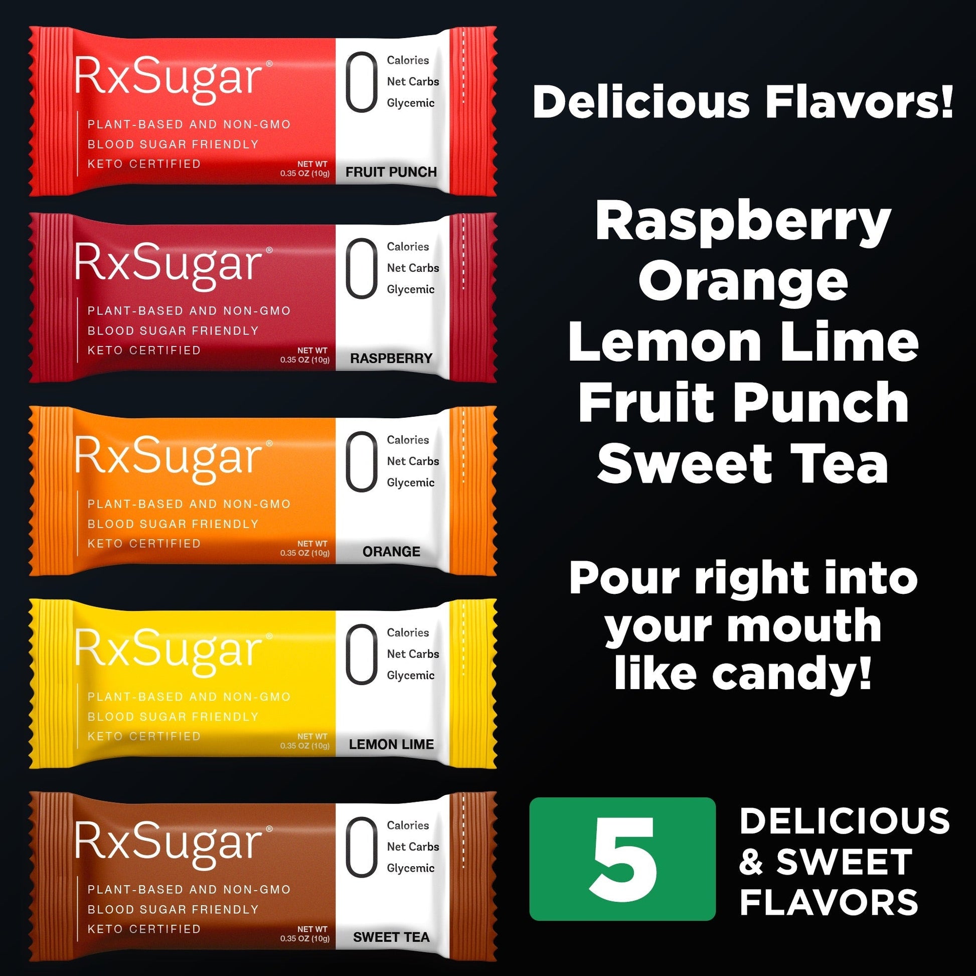 RxSugar Flavored Allulose Sugar Swealthy Stix RxSugar®