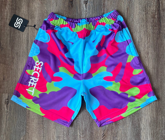 Baby Blue/Pink Multi Camo Shorts SecretScientist