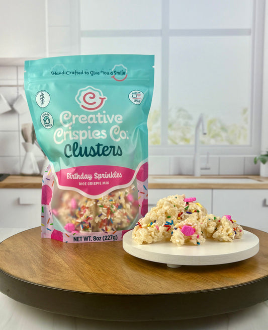 "Clusters" Happy Birthday Crispie Mix Clusters Creative Crispies Co.