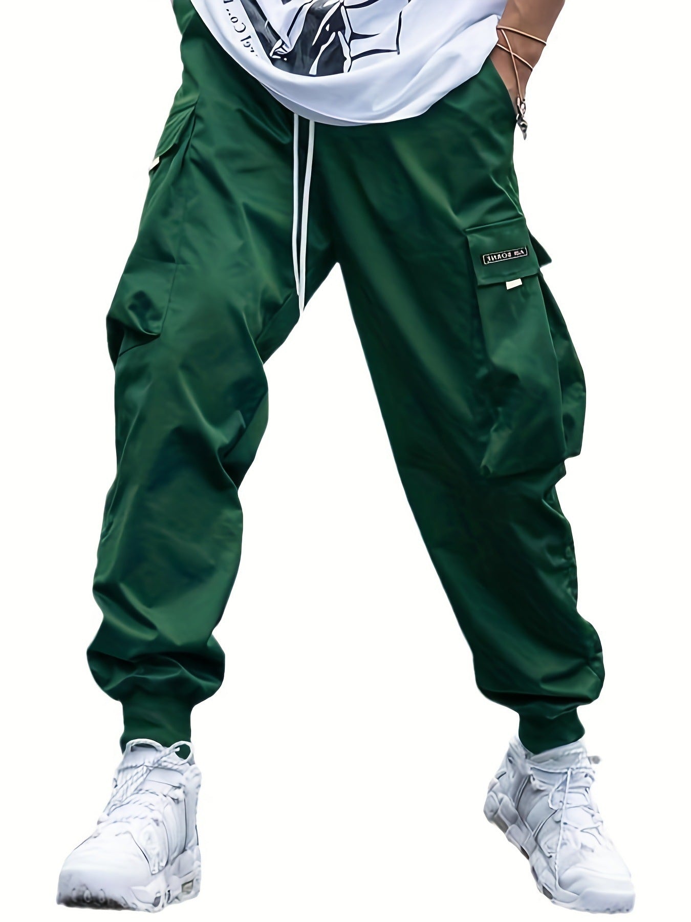 Multi-pocket Cargo Pants Men's Casual Hip-Hop Drawstring Trousers Outdoor Streetwear Sports Pant Drip Haven
