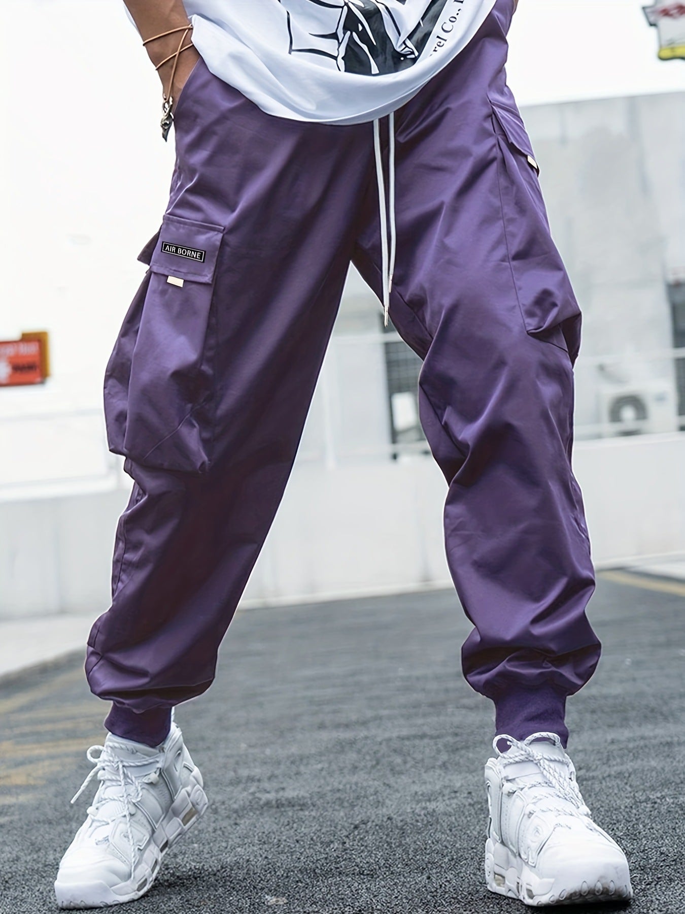 Multi-pocket Cargo Pants Men's Casual Hip-Hop Drawstring Trousers Outdoor Streetwear Sports Pant Drip Haven