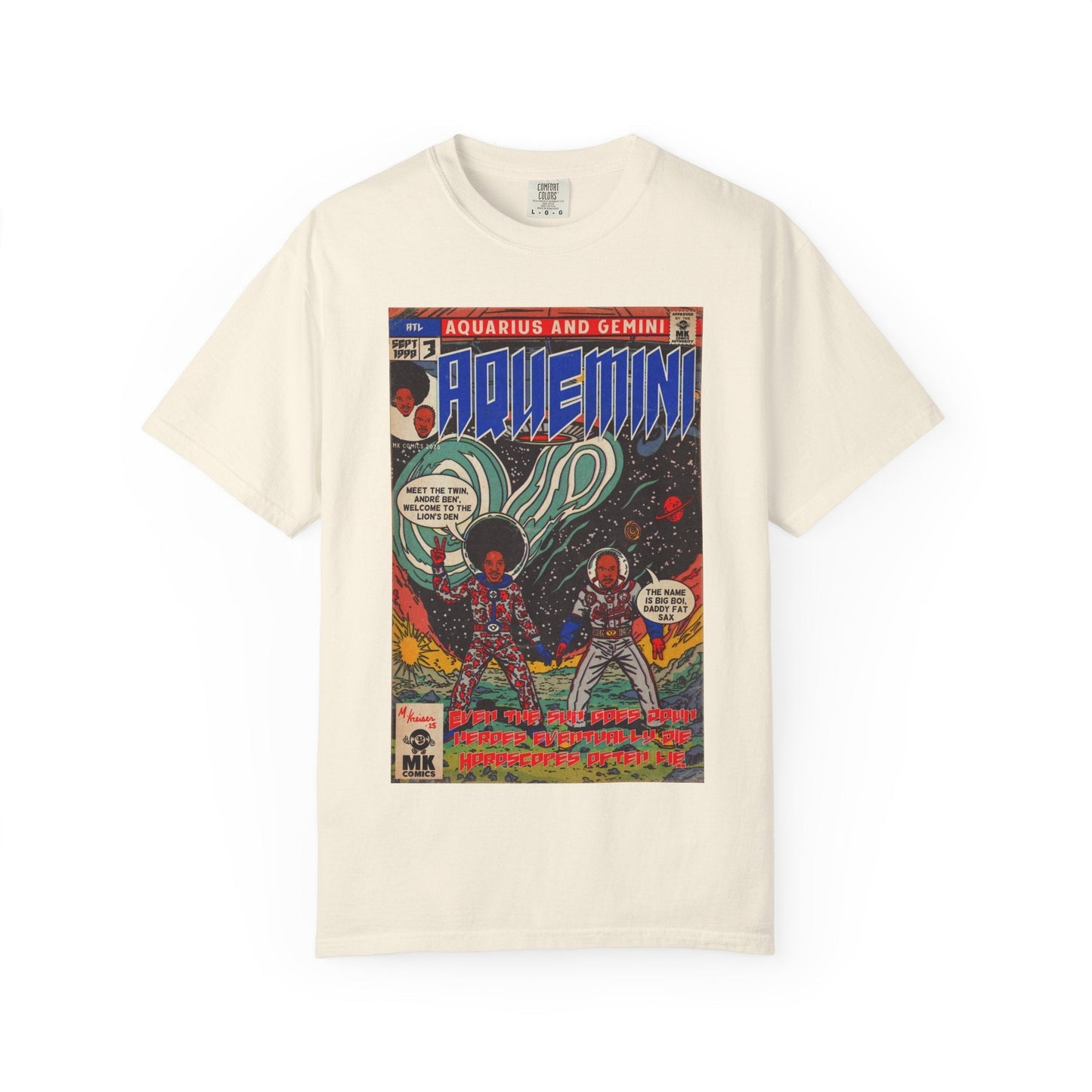 Aquemini - Comic Book Art - Unisex Comfort Colors T-shirt Fine Art Of MK