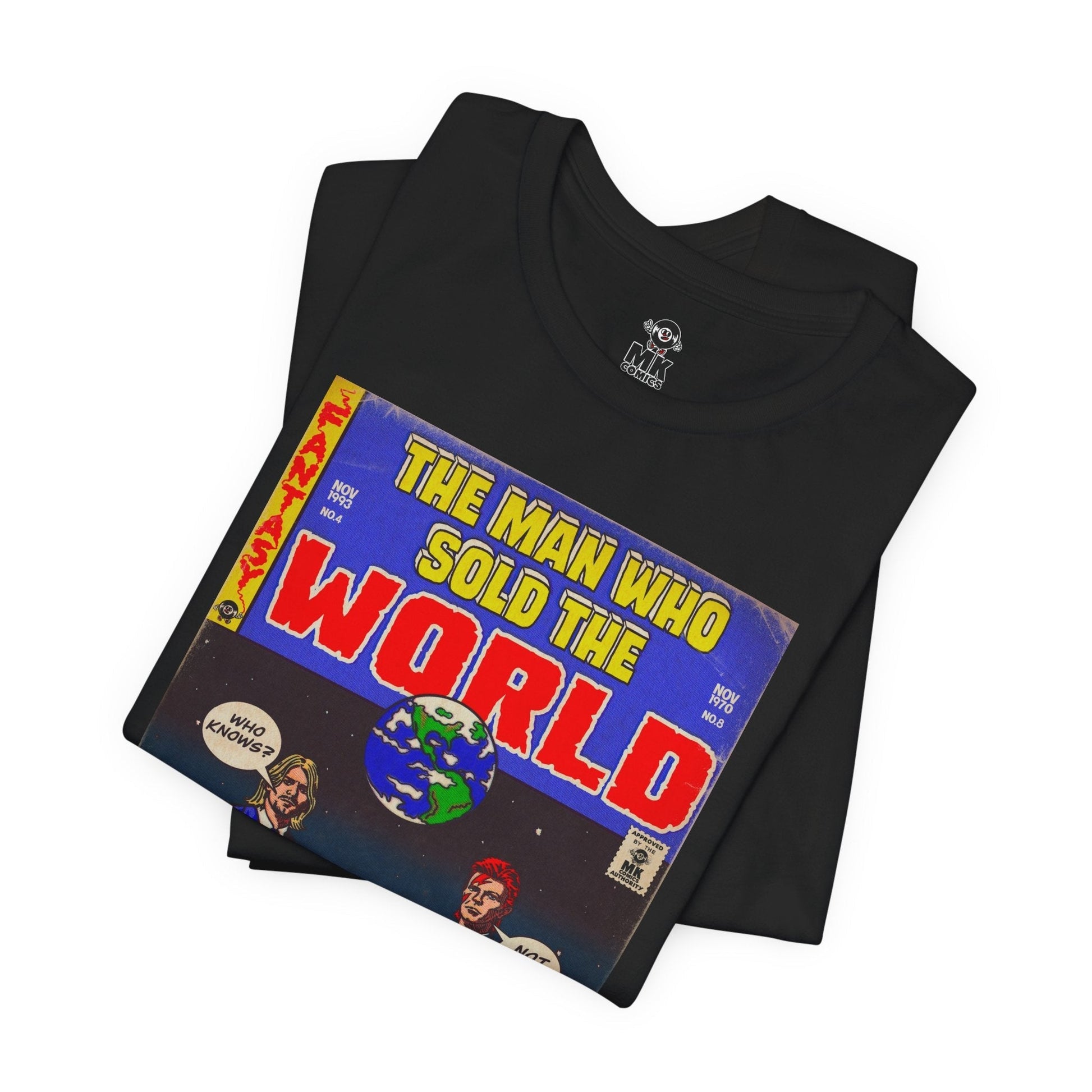 Bowie & Cobain - The Man Who Sold the World - Unisex Jersey Short Sleeve Tee Fine Art Of MK
