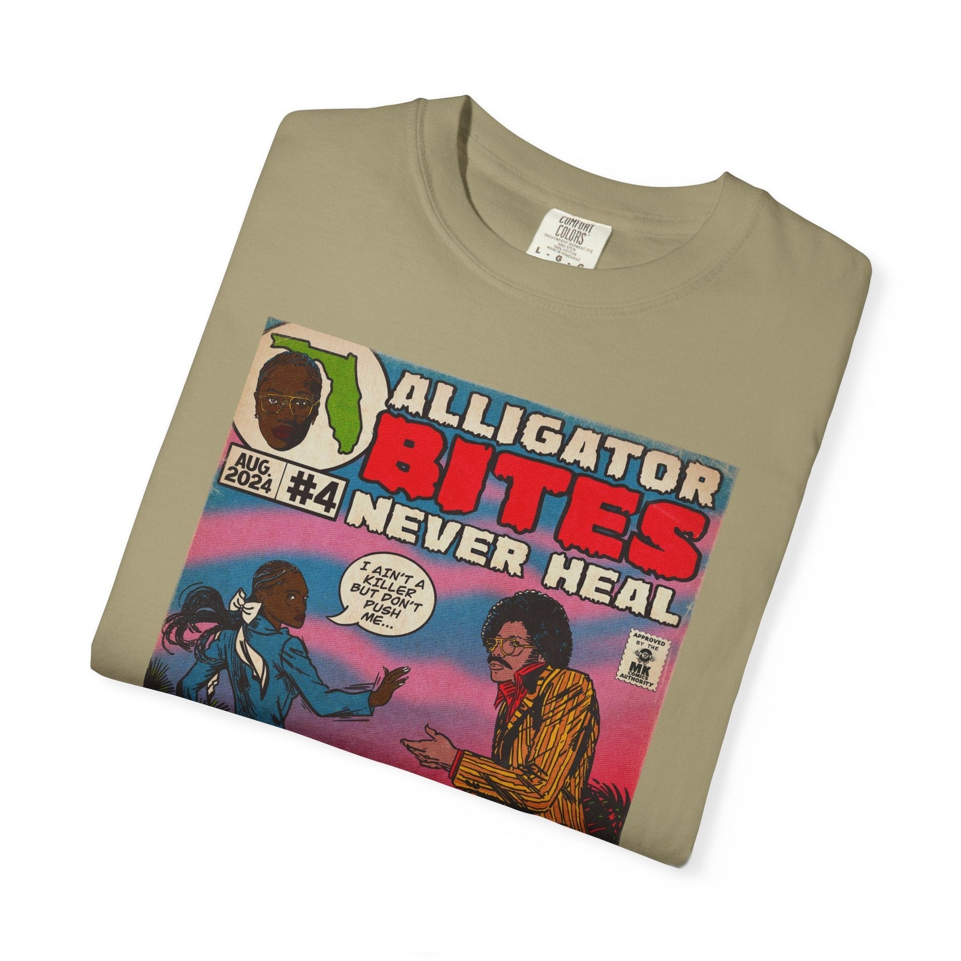 Denial is a River - Alligator Bites - Unisex Comfort Colors T-shirt Fine Art Of MK