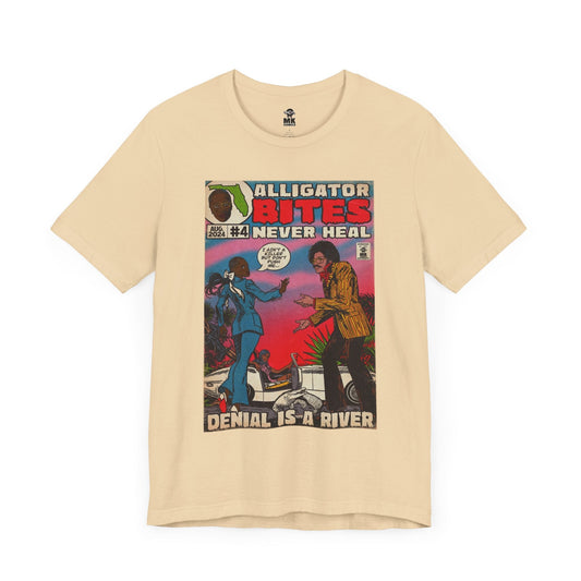 Denial is a River - Alligator Bites - Unisex Jersey Short Sleeve Tee Fine Art Of MK