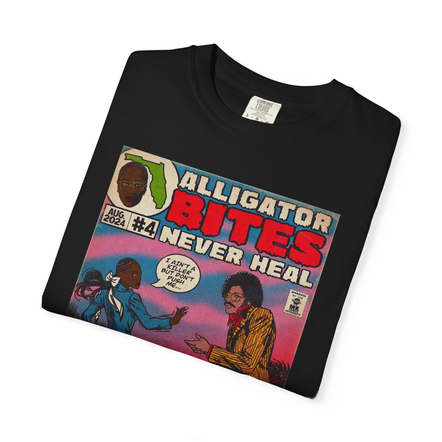 Denial is a River - Alligator Bites - Unisex Comfort Colors T-shirt Fine Art Of MK