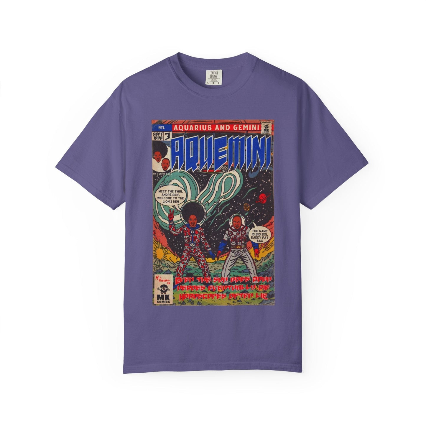 Aquemini - Comic Book Art - Unisex Comfort Colors T-shirt Fine Art Of MK