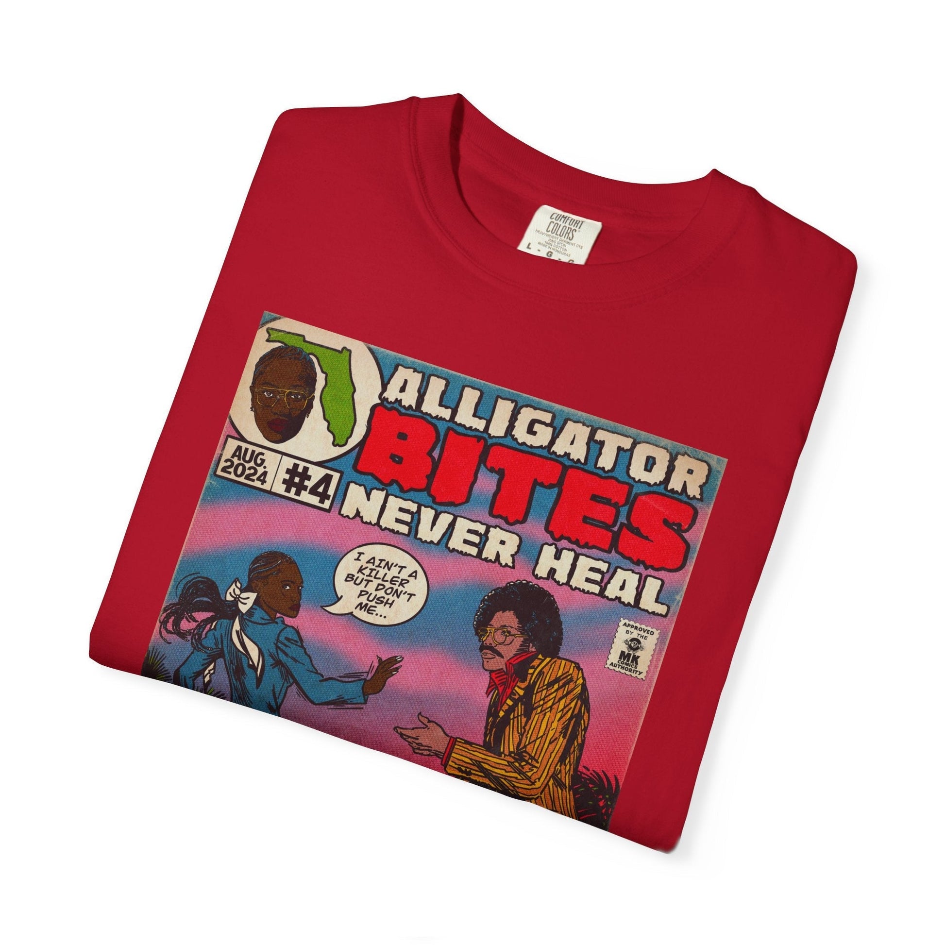 Denial is a River - Alligator Bites - Unisex Comfort Colors T-shirt Fine Art Of MK