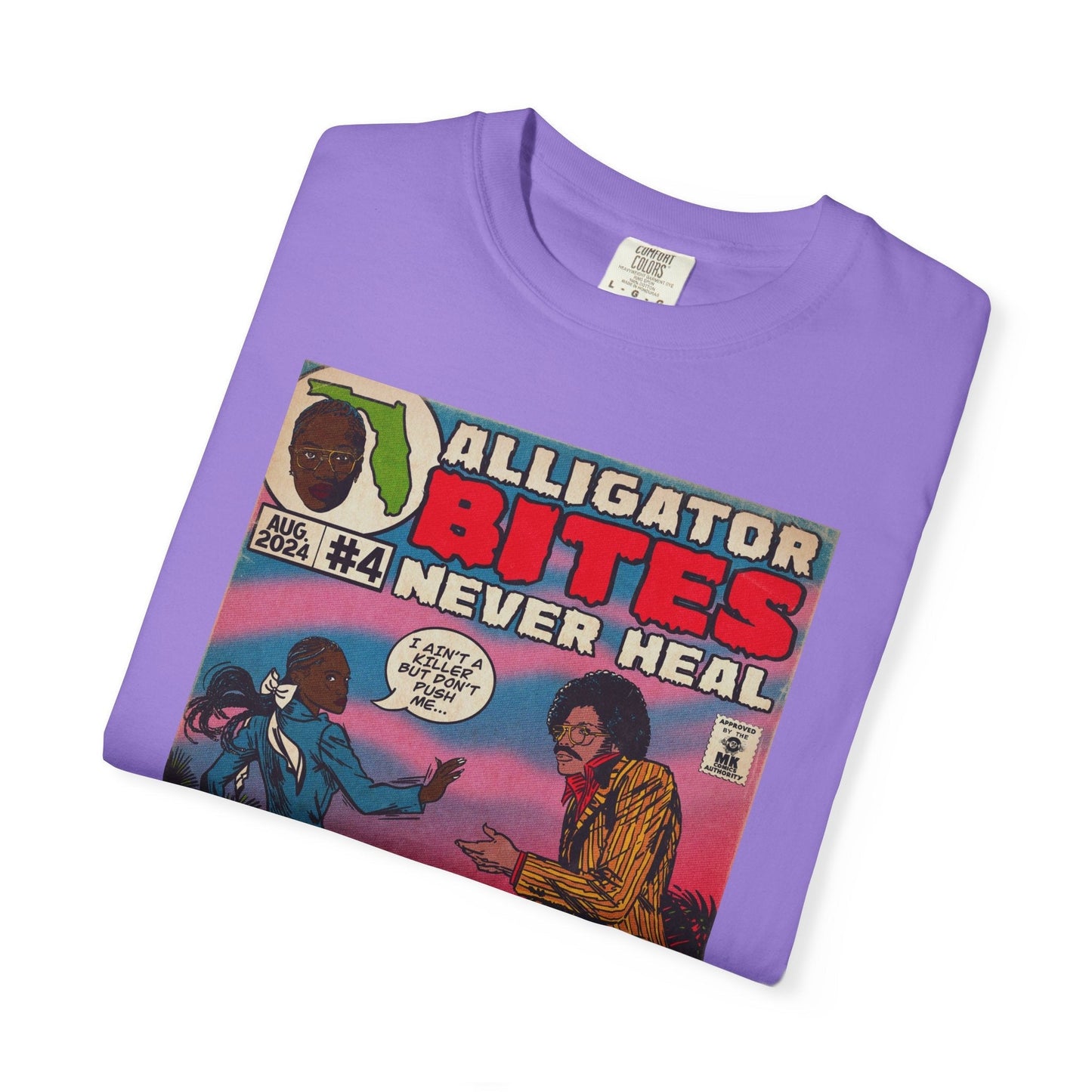 Denial is a River - Alligator Bites - Unisex Comfort Colors T-shirt Fine Art Of MK