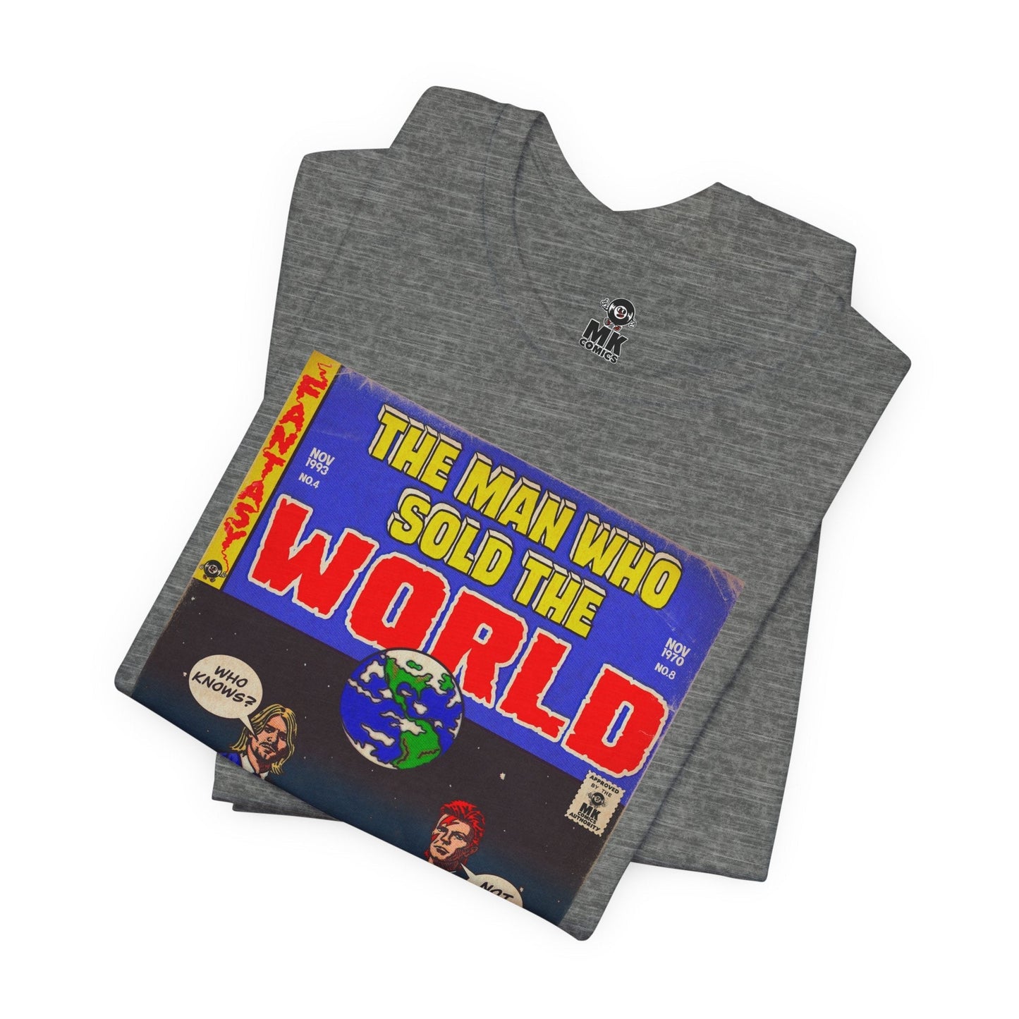 Bowie & Cobain - The Man Who Sold the World - Unisex Jersey Short Sleeve Tee Fine Art Of MK
