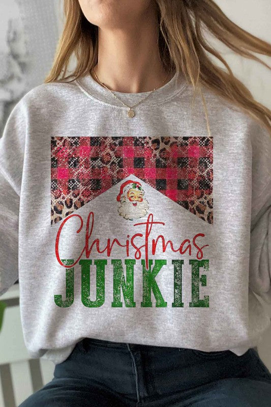 CHRISTMAS JUNKIE GRAPHIC SWEATSHIRT THRIXINE