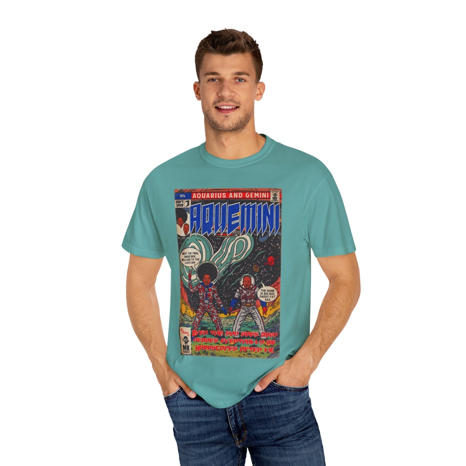 Aquemini - Comic Book Art - Unisex Comfort Colors T-shirt Fine Art Of MK