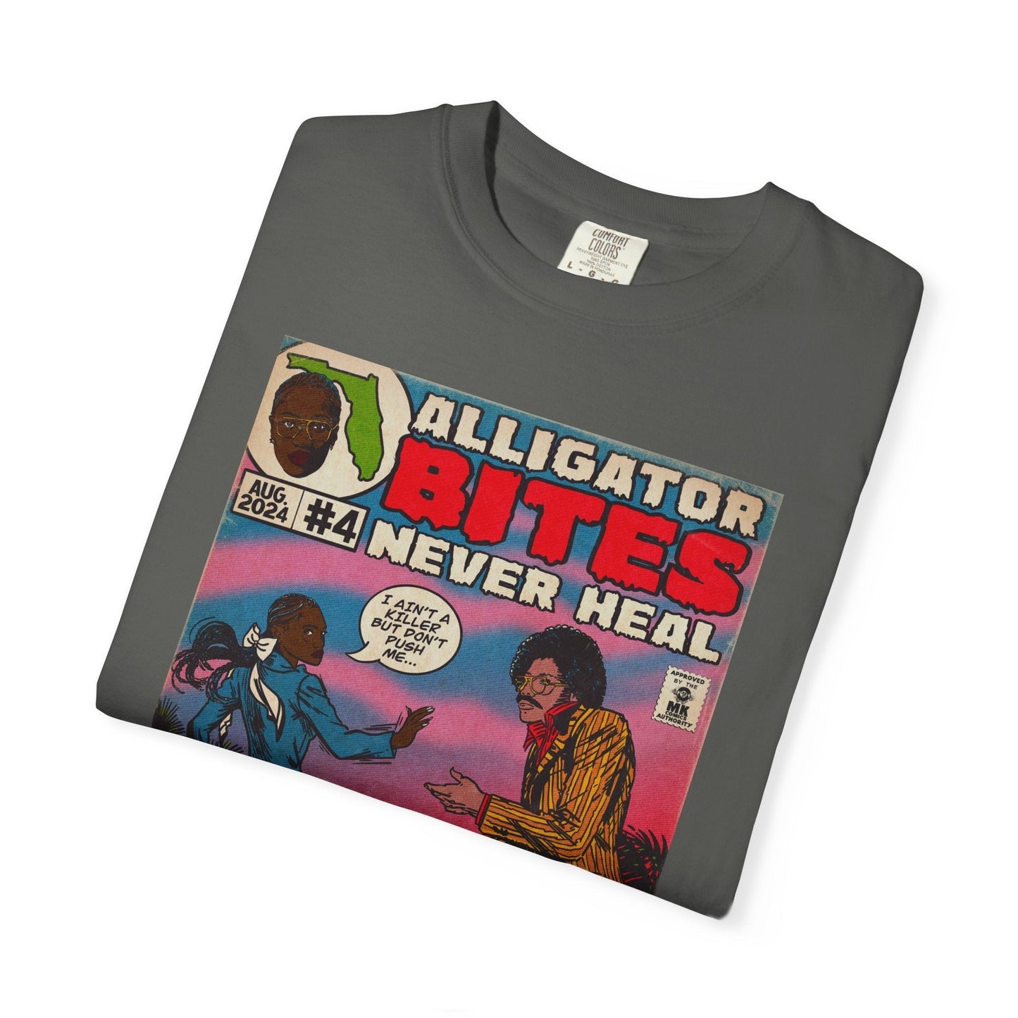 Denial is a River - Alligator Bites - Unisex Comfort Colors T-shirt Fine Art Of MK