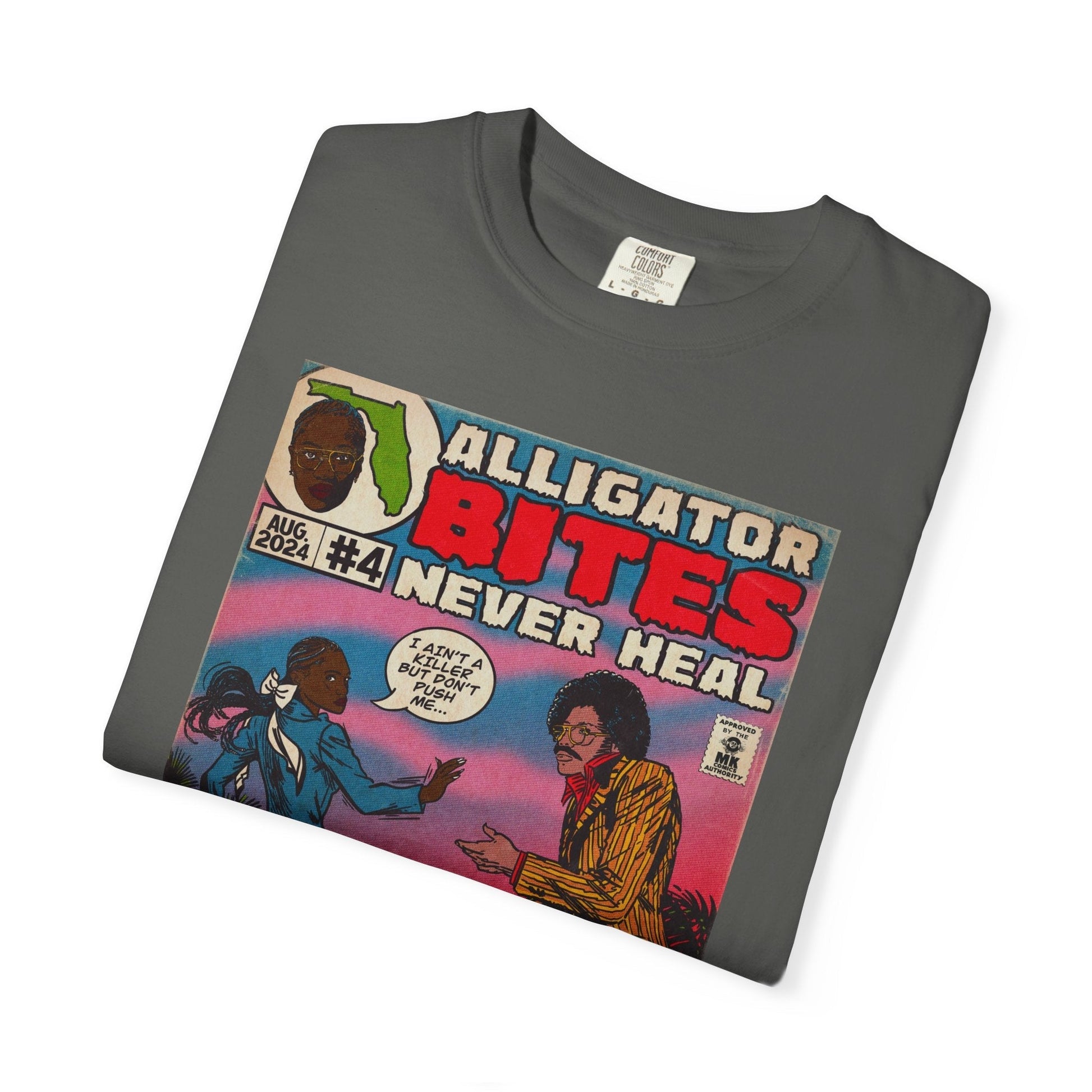 Denial is a River - Alligator Bites - Unisex Comfort Colors T-shirt Fine Art Of MK