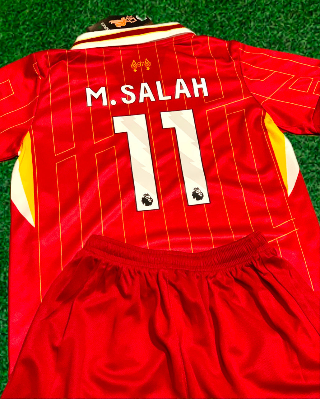 Mohamed Salah Liverpool Kids Jersey Set Soccer Football Toddler Youth Uniform Kit CustomKiddos.com