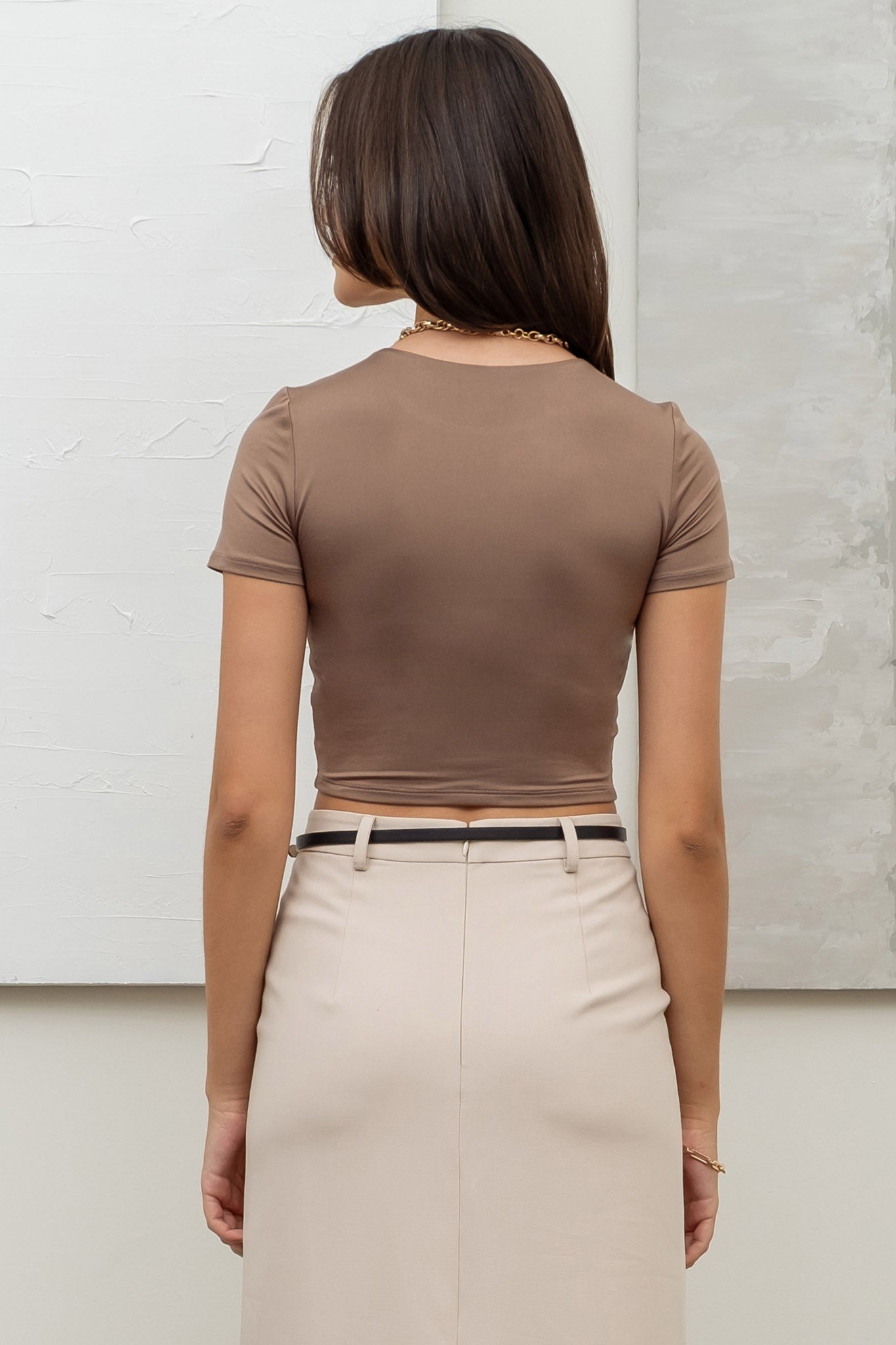 The Workshop Studio x Luxe Fit Cropped Tee Luxe and Allure