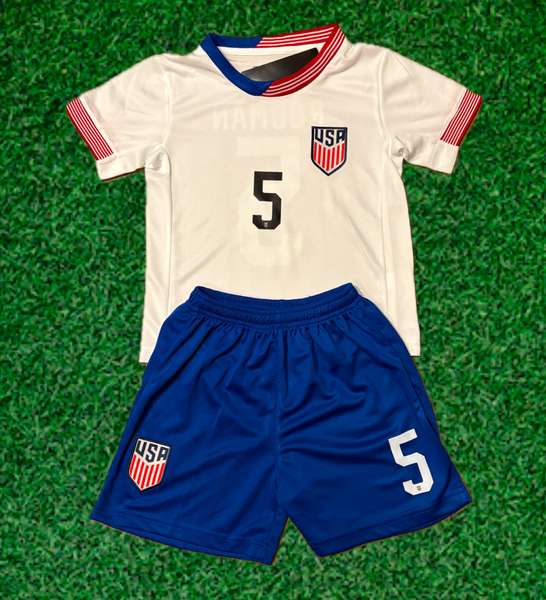 Trinity Rodman Home White Kids Soccer Jersey -All Kid Sizing CustomKiddos.com