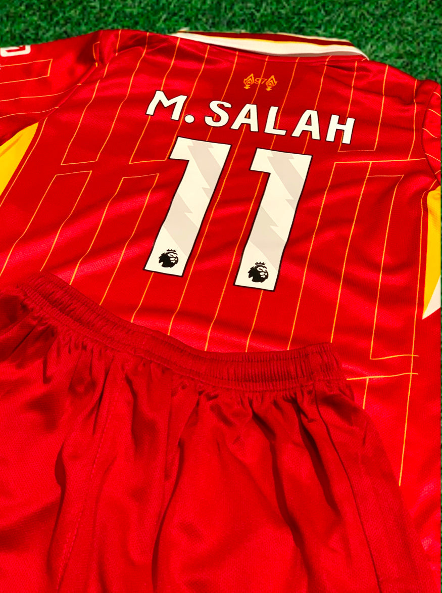 Mohamed Salah Liverpool Kids Jersey Set Soccer Football Toddler Youth Uniform Kit CustomKiddos.com