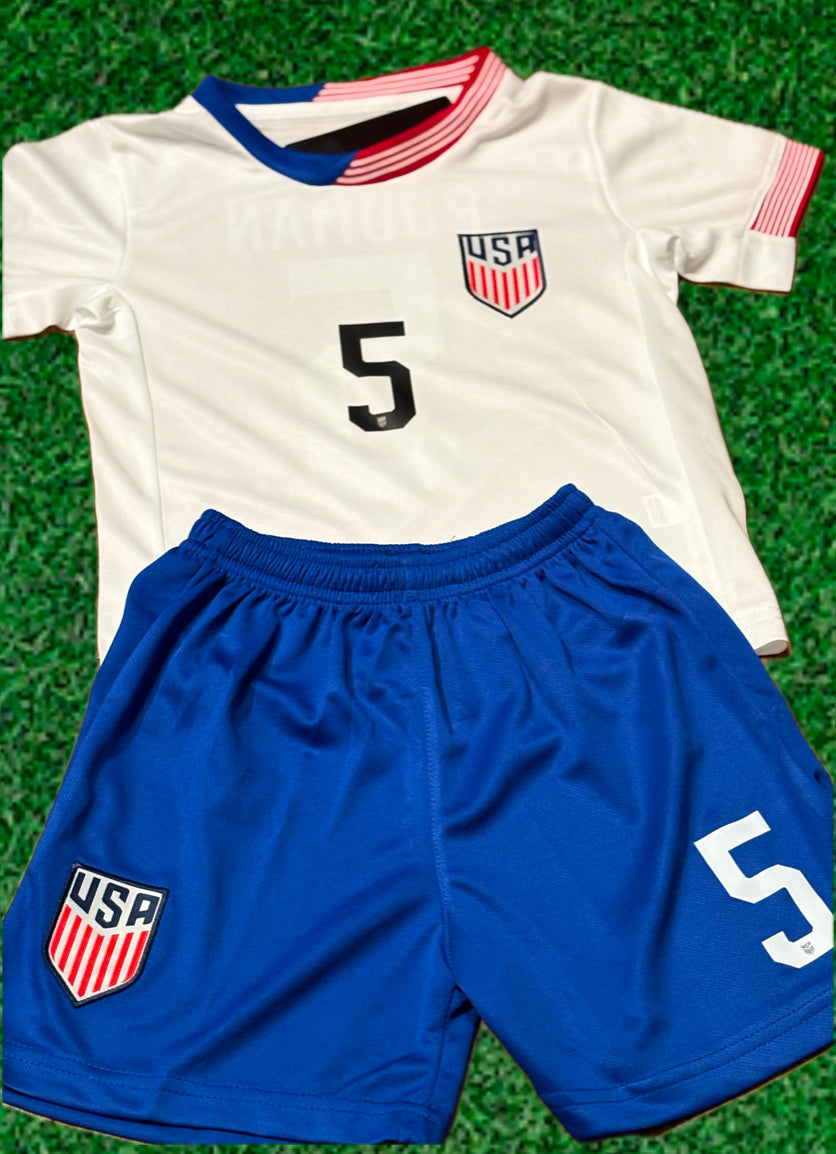 Trinity Rodman Home White Kids Soccer Jersey -All Kid Sizing CustomKiddos.com