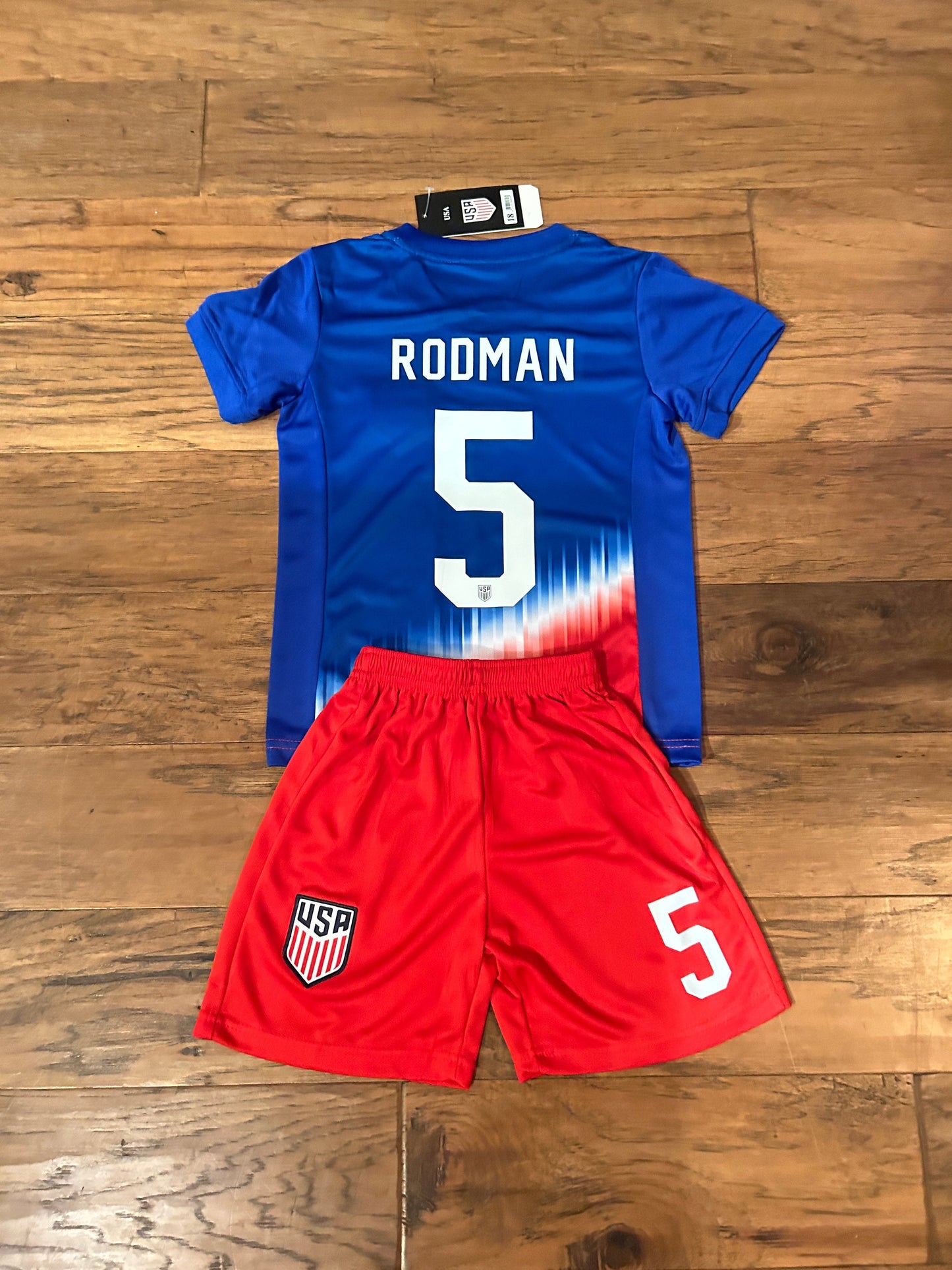 Trinity Rodman USA Kids Soccer Jersey Set - Toddler & Youth Sizing CustomKiddos.com