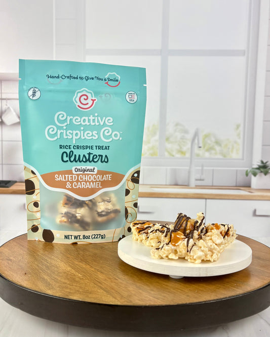 "Clusters" Original Dark Chocolate, Caramel & Sea Salt Crispie Mix Clusters Creative Crispies Co.