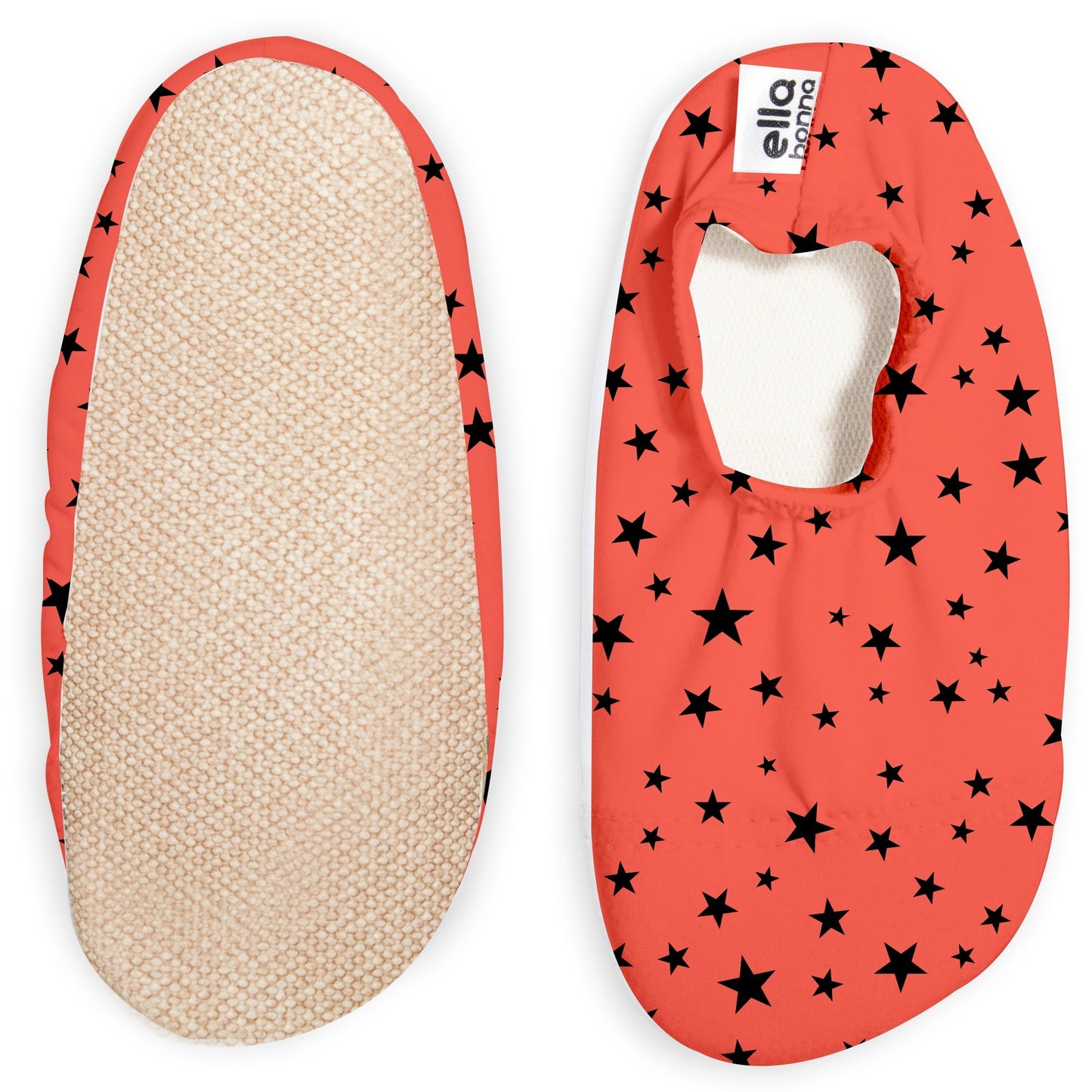 Non-Slip Sole, Unisex Baby, Children's Sea Shoes, Pool Booties, Black Star Ella Bonna Baby