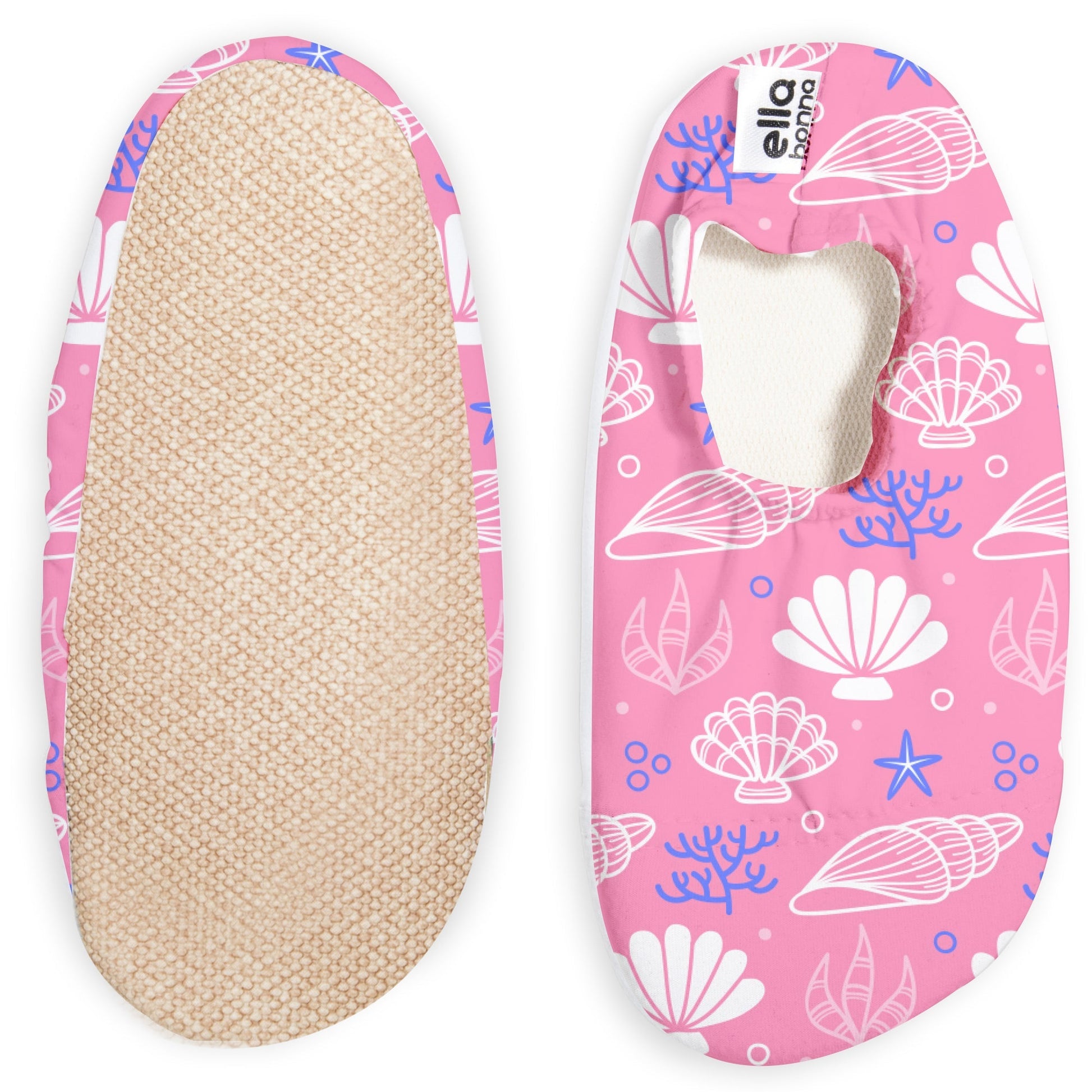 Non-Slip Sole, Unisex Baby, Children's Sea Shoes, Pool Booties, Seashell Ella Bonna Baby