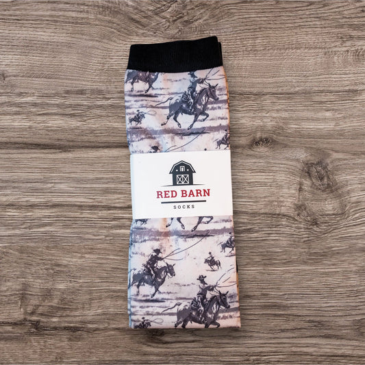 Rustler's Run Red Barn Socks