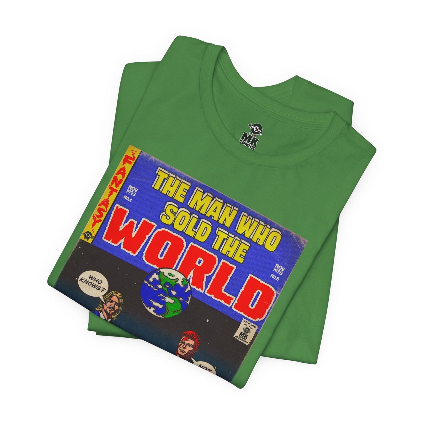 Bowie & Cobain - The Man Who Sold the World - Unisex Jersey Short Sleeve Tee Fine Art Of MK