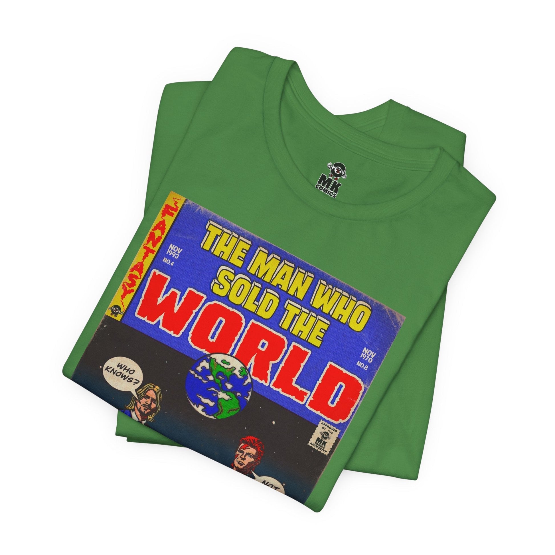 Bowie & Cobain - The Man Who Sold the World - Unisex Jersey Short Sleeve Tee Fine Art Of MK