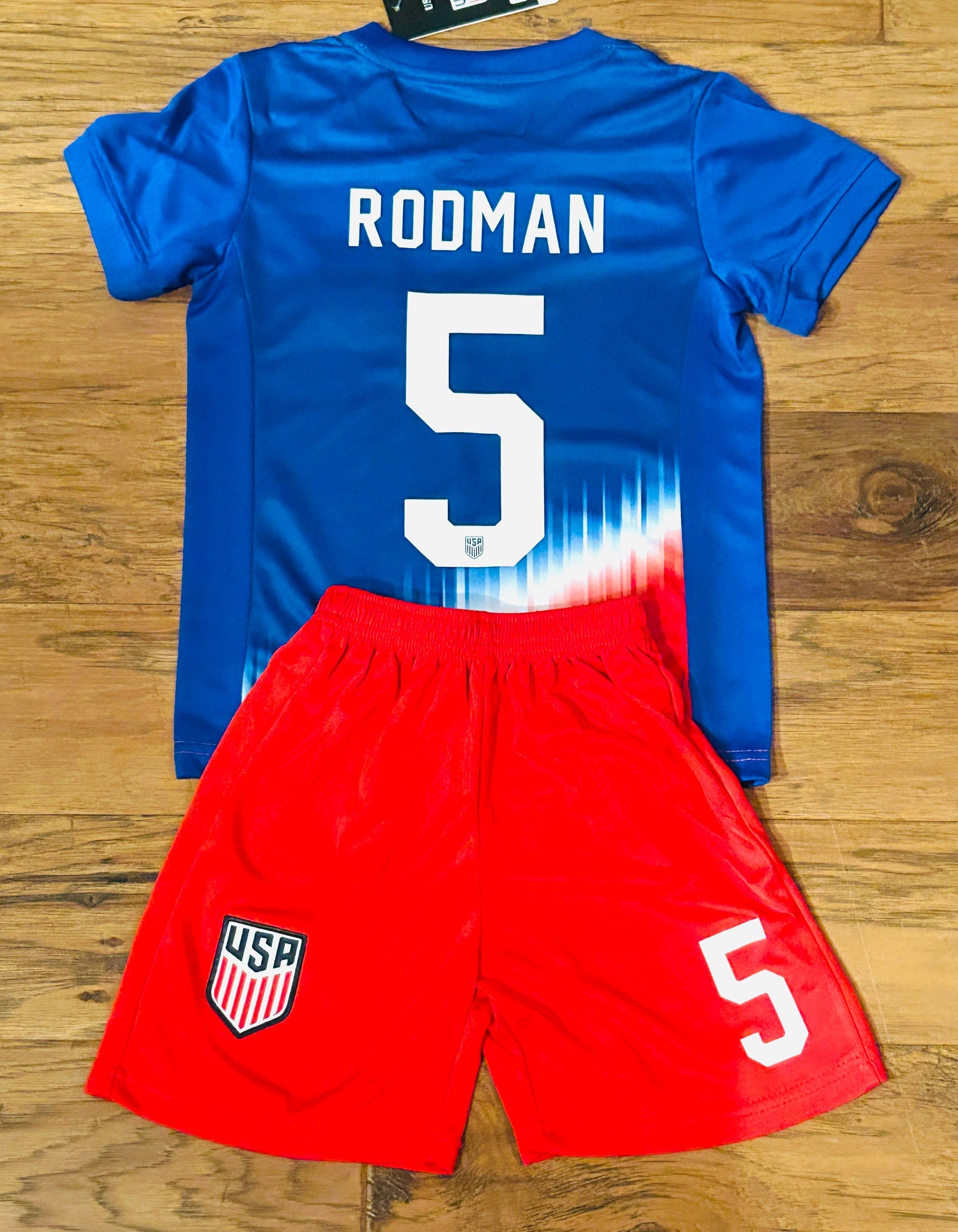 Trinity Rodman USA Kids Soccer Jersey Set - Toddler & Youth Sizing CustomKiddos.com