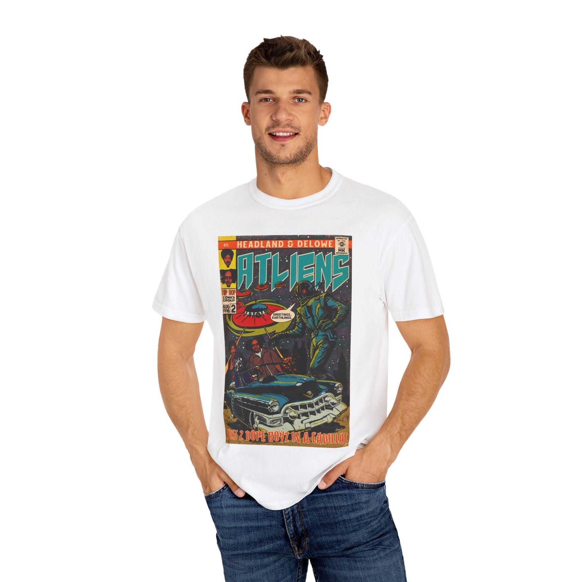 ATLiens - 2 Dope Boyz in a Cadillac - Unisex Comfort Colors T-shirt Fine Art Of MK