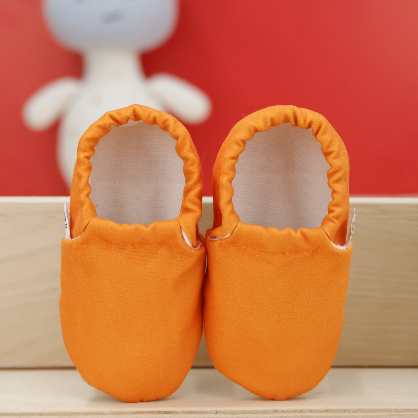 Ella Bonna Baby Moccasins, Slippers, Orange Ella Bonna Baby