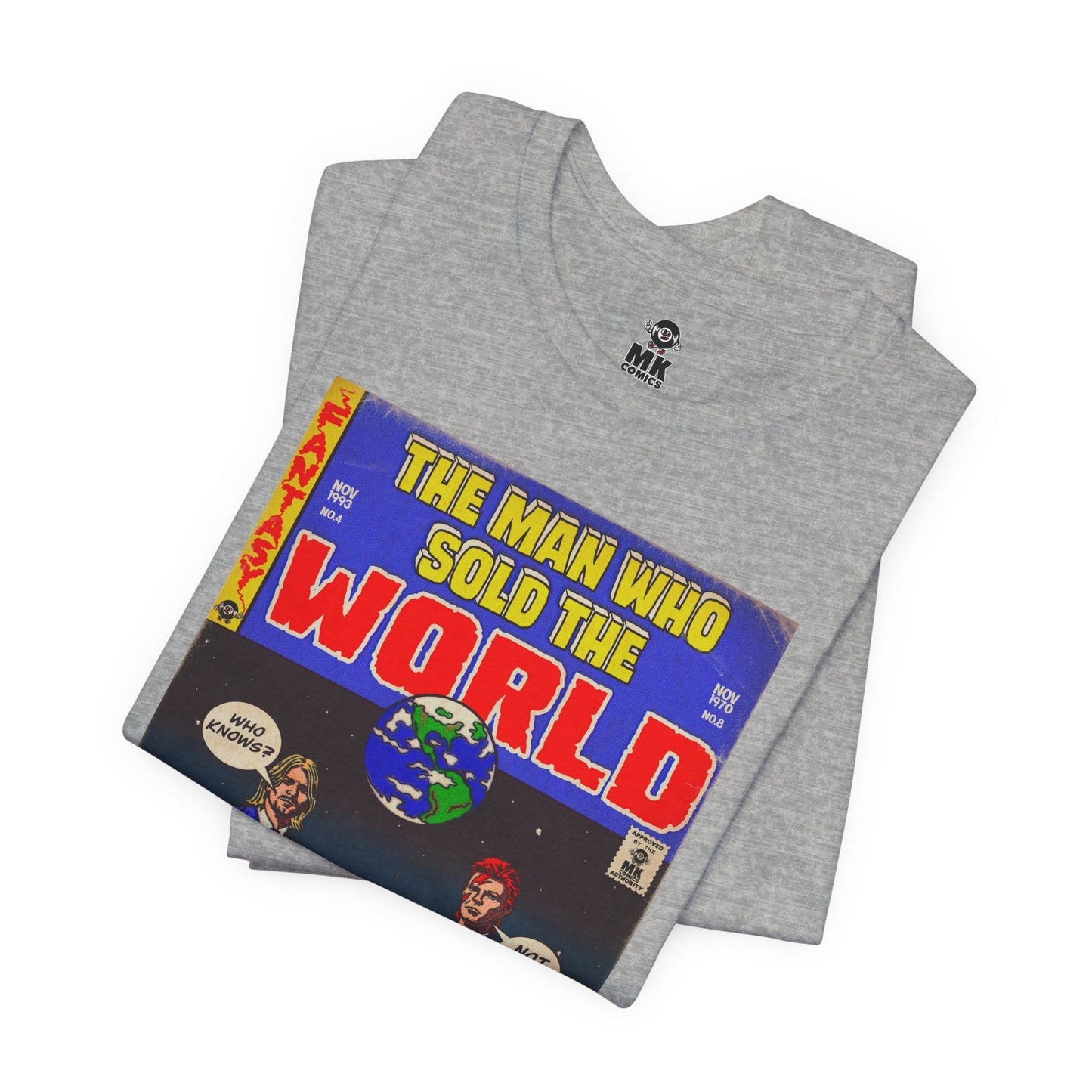 Bowie & Cobain - The Man Who Sold the World - Unisex Jersey Short Sleeve Tee Fine Art Of MK