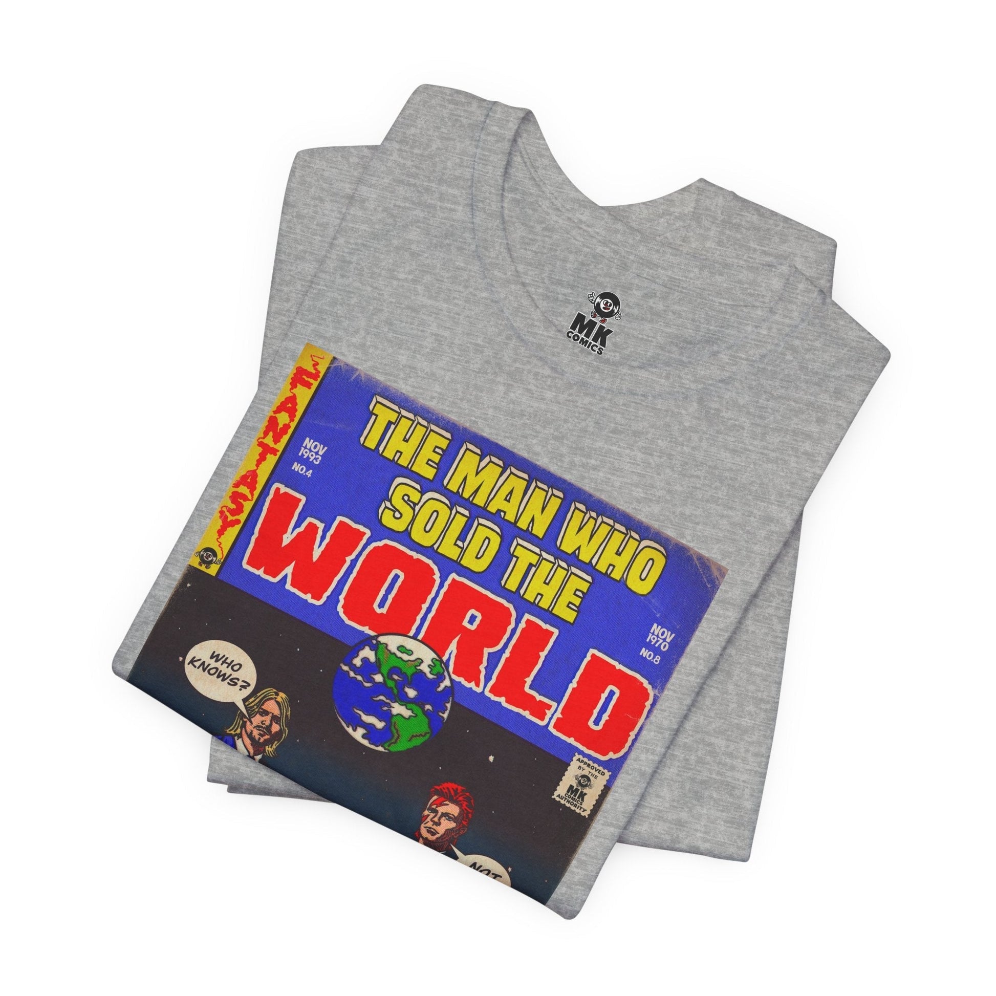 Bowie & Cobain - The Man Who Sold the World - Unisex Jersey Short Sleeve Tee Fine Art Of MK