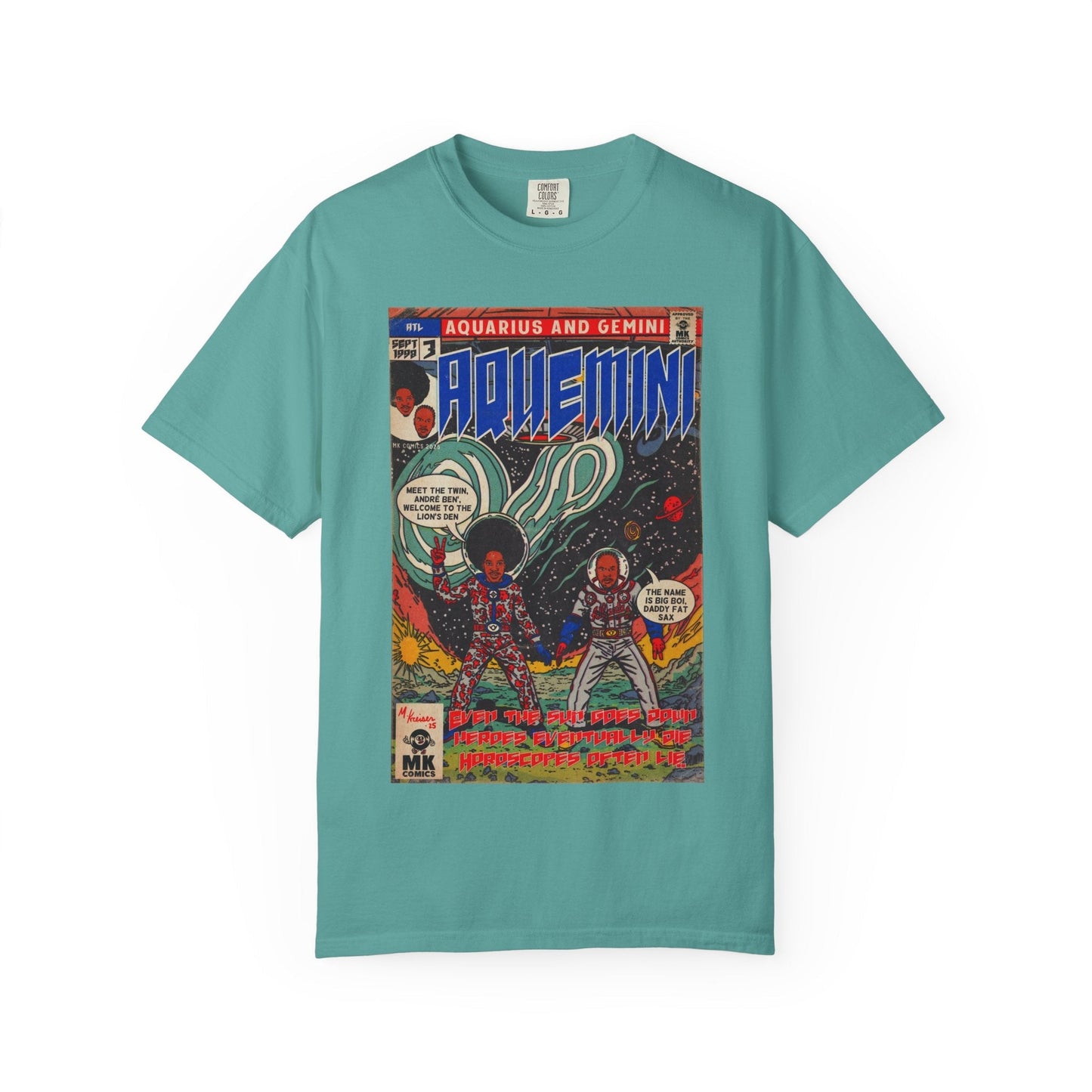 Aquemini - Comic Book Art - Unisex Comfort Colors T-shirt Fine Art Of MK